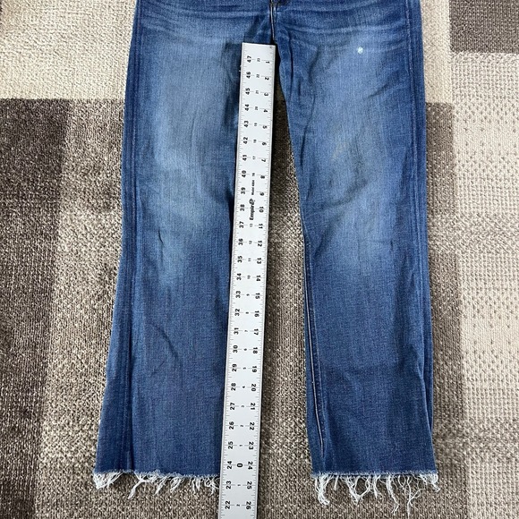 J Crew Full‎ Length Demi Boot Crop Jeans Women's Size 29 Boho Western Cowgirl - Picture 7 of 8